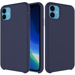 Mobigear Rubber Touch iPhone 11 Silikoni Suojakuori - Laivastonsininen