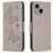 Mobigear Butterfly iPhone 15 Plus Lompakkokotelo + Setelitasku - Harmaa