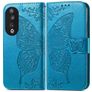 Mobigear Butterfly HONOR 90 Lompakkokotelo + Setelitasku - Sininen