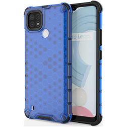 Mobigear Honeycomb Realme C21 Hard Case Back cover Shockproof - Blue
