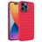 Mobigear Woven iPhone 14 Pro Fleksibel TPU Bagsidecover - Rød