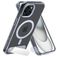 Mobiparts Hardcover Transparente iPhone 15 MagSafe Funda Plástico rígido Carcasa con soporte - Transparente