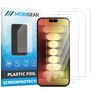 Mobigear iPhone 15 Pro Película de ecrã em plástico - Compatível com capas (Pack de 3)