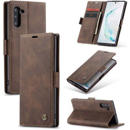 CaseMe 013 Samsung Galaxy Note 10 Lompakkokotelo + Setelitasku - Ruskea