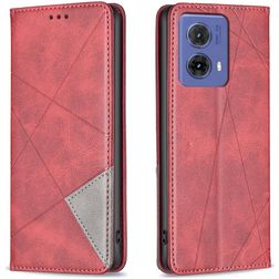 Mobigear Rhombus Slim Motorola Moto G85 Wallet case - Red