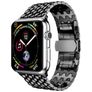Mobigear Dragon Bracelete Aço inoxidável Fecho borboleta para Apple Watch - 49/46/45/44 mm - Preto