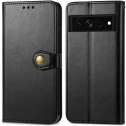 Mobigear Snap Button Google Pixel 7 Pro Wallet case - Black