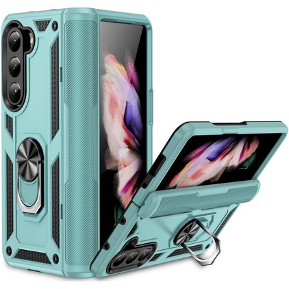 Mobigear Armor Ring Samsung Galaxy Z Fold 5 Hardcase Back cover Antiurto con anello - Verde