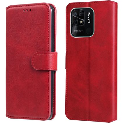 Mobigear Wallet Xiaomi Redmi 10C Pungetui med Seddelrum - Rød