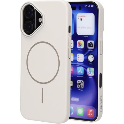 Mobiparts Slim Line iPhone 16 MagSafe Fodral Hårdplast Skal - Off White