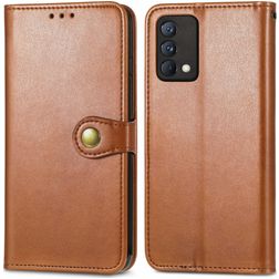 Mobigear Snap Button Realme GT Master Edition Cover a libro portafoglio - Marrone