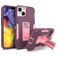Mobigear Heavy Armor Stand iPhone 14 Plus Plástico rígido Capa traseira Antichoque com suporte - Roxo