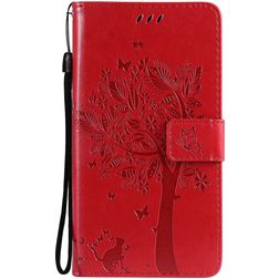 Mobigear Tree Samsung Galaxy S21 Ultra Etui z klapką typu portfel - Czerwony
