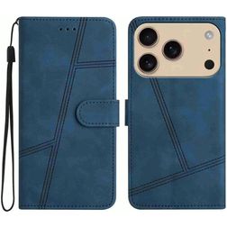 Mobigear Stitch iPhone 18 Pro Max Funda tipo libro Cartera - Azul