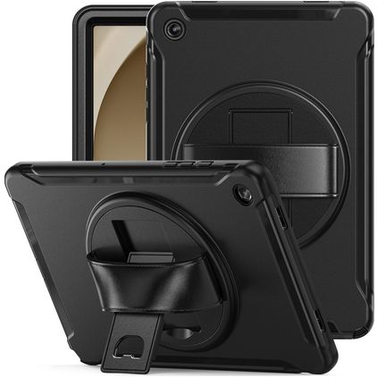 Mobigear SureGrip Samsung Galaxy Tab A9 Plus (2023) Pouzdro Plast / Silikon Zadní kryt + Stojánek - Černá