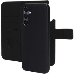 Mobiparts Samsung Galaxy A16 MagSafe Funda Piel auténtica Funda tipo libro 2 en 1 con carcasa extraíble Cartera - Negro