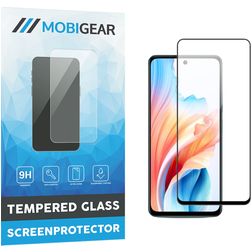 Mobigear Premium OPPO A38 Härdat glas Skärmskydd - Skalvänligt - Svart