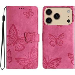 Mobigear Butterfly iPhone 18 Pro Max Funda tipo libro Cartera - Rojo