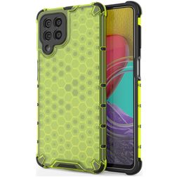 Mobigear Honeycomb Samsung Galaxy M53 Plástico rígido Capa traseira Antichoque - Verde