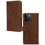 Mobilize Wallet iPhone 14 Pro Max Skóra naturalna Etui z klapką typu portfel - Brązowy