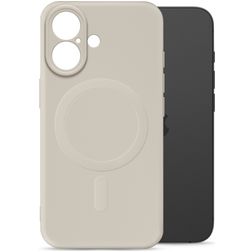 My Style Protective Flex iPhone 16 MagSafe TPU flexible Carcasa - Antique White