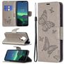 Mobigear Butterfly Nokia 1.4 Wallet case - Grey