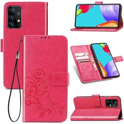 Mobigear Clover Samsung Galaxy A52 Funda tipo libro Cartera - Magenta