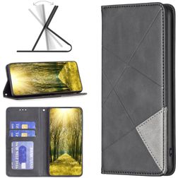 Mobigear Rhombus Slim Motorola Moto G71 5G Capa livro - Preto