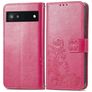 Mobigear Clover Google Pixel 6a Funda tipo libro Cartera - Magenta