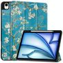 Mobigear Tri-Fold iPad Air 13 polegadas (2025) Capa livro + Suporte para caneta stylus - Almond Blossoms