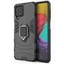 Mobigear Armor Ring Samsung Galaxy M53 Hårdt Bagsidecover Stødsikkert med ringholder - Sort