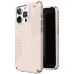 Speck Presidio2 Grip iPhone 15 Pro Hårdt Bagsidecover Stødsikkert - Bleached Bone