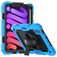 Mobigear SureGrip Xtreme iPad Mini 6 (2021) Fodral Hårdplast / Silikon Skal + Pennhållare + Axelrem + Ställ - Svart / Blå