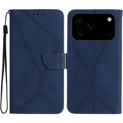 Mobigear Stitch iPhone 17 Pro Max Wallet case - Blue