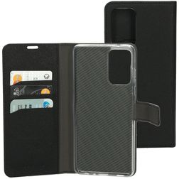Mobiparts Saffiano Wallet Samsung Galaxy A72 Pungetui med Seddelrum - Sort