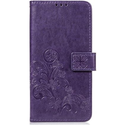 Mobigear Clover OnePlus 6T Funda tipo libro Cartera - Morado
