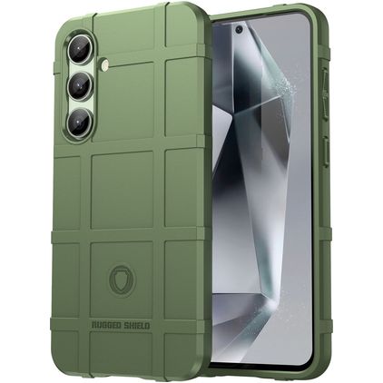 Mobigear Rugged Shield Samsung Galaxy S24 FE TPU flexível Capa traseira Antichoque - Verde