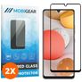 Mobigear Premium Samsung Galaxy A42 Vidro temperado Película de ecrã - Compatível com capas - Preto (Pack de 2)