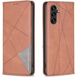 Mobigear Rhombus Slim Samsung Galaxy S25 FE Cover a libro - Marrone