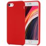 Mobigear Rubber Touch iPhone 8 Silicone Back cover - Red