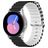 Mobigear Ocean Silikon Smartwatch Řemínek Přezka - 22 mm - Černá / Bílá
