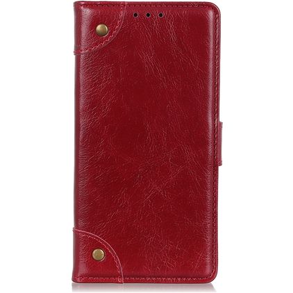 Mobigear Ranch HONOR 8S Lompakkokotelo + Setelitasku - Viininpunainen