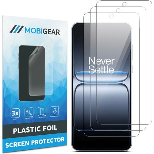 Mobigear OnePlus Nord 5 Película de ecrã em plástico - Compatível com capas (Pack de 3)