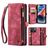 CaseMe 008 iPhone 14 Plus Case Detachable 2-in-1 Wallet Case Wallet - Red