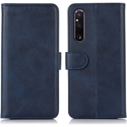 Mobigear Wallet Sony Xperia 1 V Plånboksfodral med sedelfack - Blå