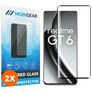 Mobigear Premium Realme GT 6 Cristal templado Protector de pantalla - Compatible con fundas - Negro (pack de 2)