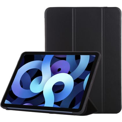 Mobigear Tri-Fold Gel iPad Air 4 (2020) TPU / Kunstlæder Pungetui - Sort