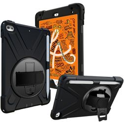Mobigear SureGrip XGuard iPad Mini 5 (2019) Cover Hård plast / Silikone Bagsidecover + Stylus-holder + Skulderrem + Stander - Sort