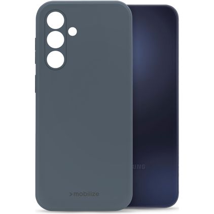 Mobilize Rubber Gelly Samsung Galaxy A15 TPU flexível Capa traseira - Matt Blue