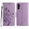 Mobigear Flowers Samsung Galaxy A36 Funda tipo libro Cartera - Morado